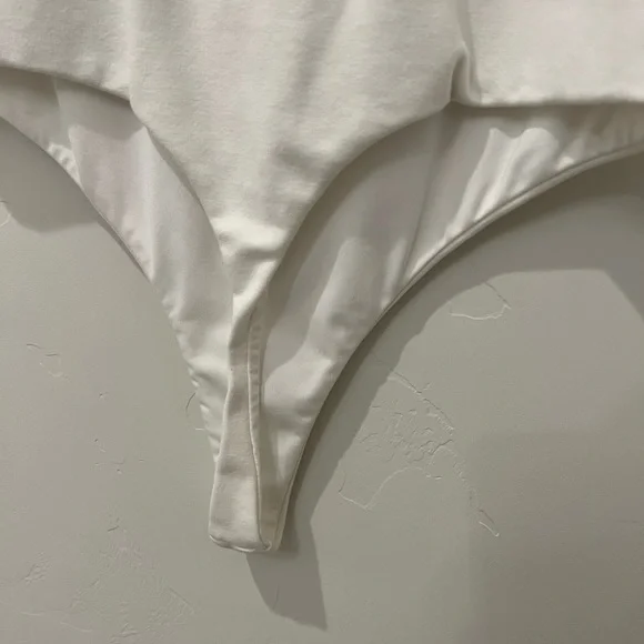 Privacy Please Bara Bodysuit in White Low Back Bodysuit sz Small - Picture 7 of 7